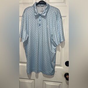 Adidas blue golf polo shirt Size L #golfwear #athletic